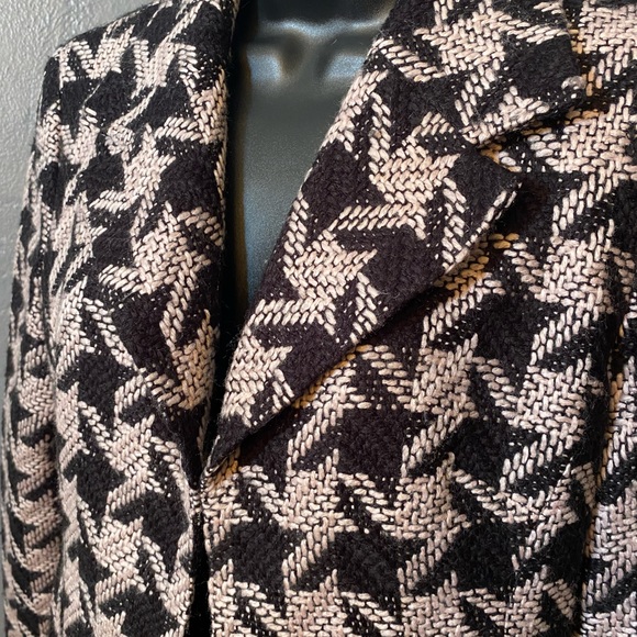 I.N.C black and white large pattern houndstooth jacket - Picture 8 of 16